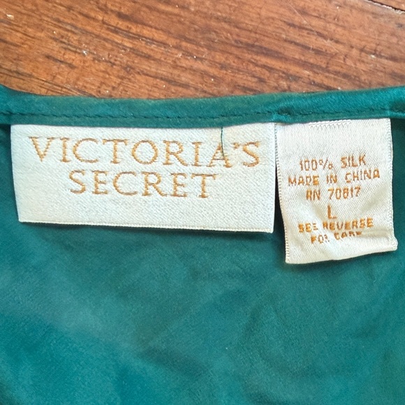 Victoria's Secret Emerald Green Satin Slip Dress - Picture 5 of 6
